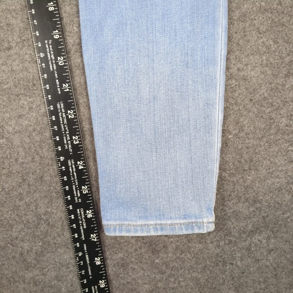 J.Crew Womens High Rise Skinny‎ Jeans Light Wash Button Fly Size 25 Blue Denim